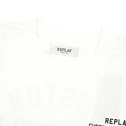 REPLAY コットン100% 半袖Tシャツ ホワイト L | GUARDAROBA MILANO OFFICIAL STORE