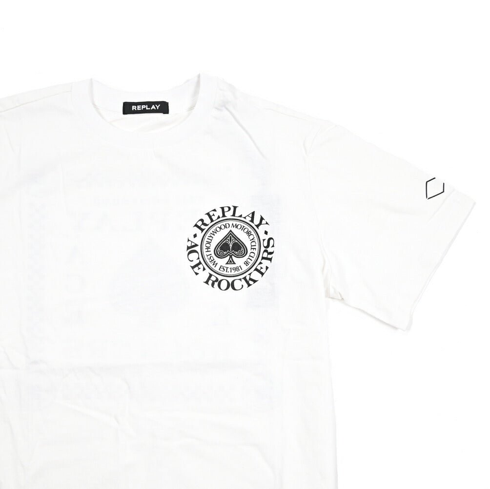 REPLAY コットン100% 半袖Tシャツ ホワイト S | GUARDAROBA MILANO OFFICIAL STORE