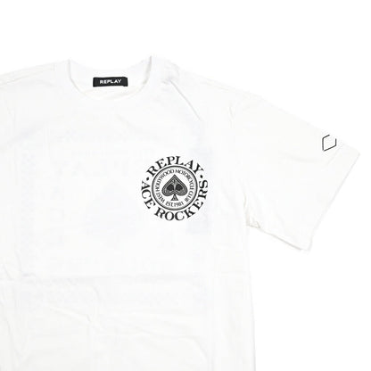 REPLAY コットン100% 半袖Tシャツ ホワイト S | GUARDAROBA MILANO OFFICIAL STORE