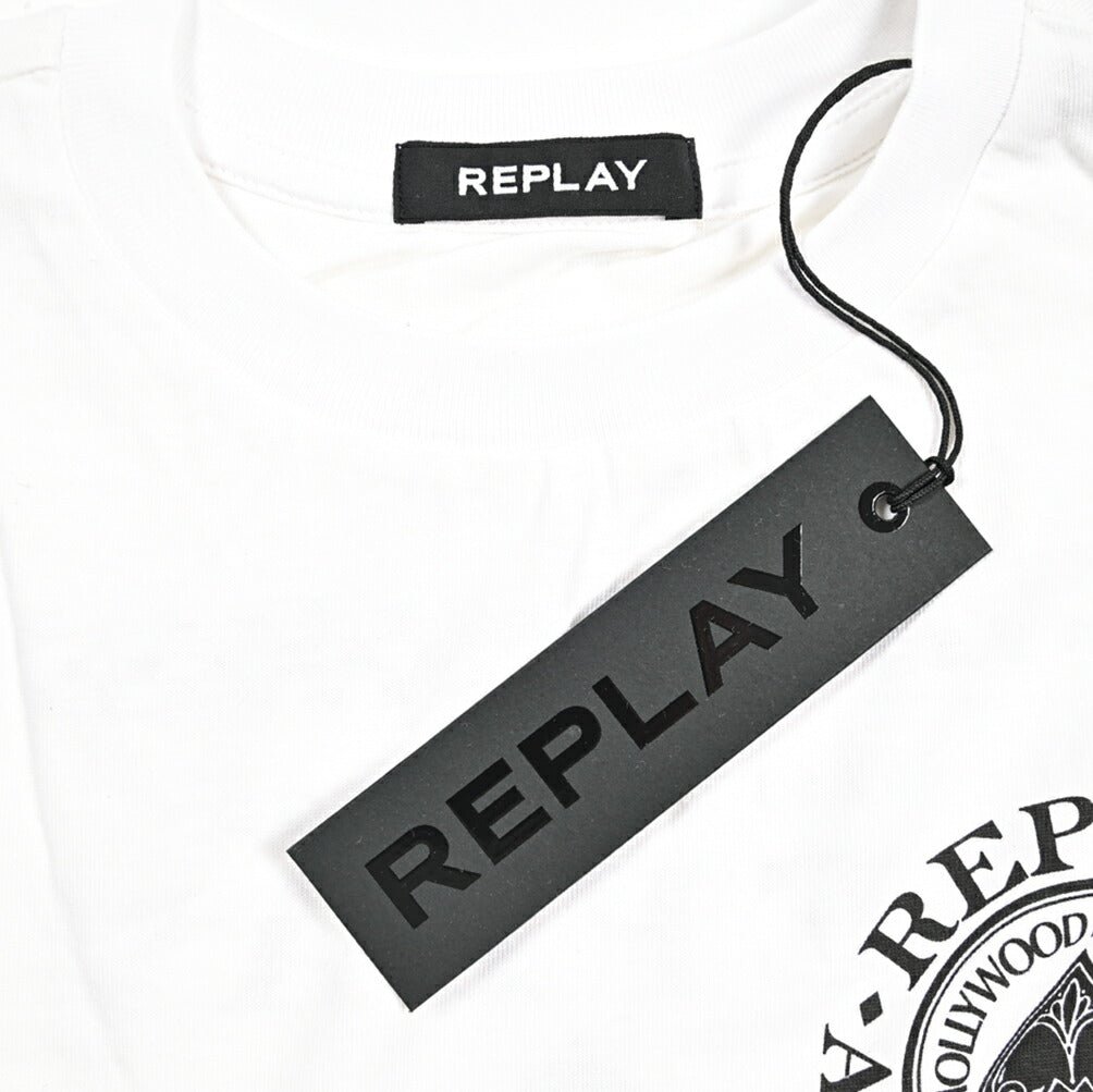 REPLAY コットン100% 半袖Tシャツ ホワイト S | GUARDAROBA MILANO OFFICIAL STORE