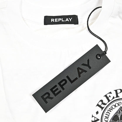 REPLAY コットン100% 半袖Tシャツ ホワイト S | GUARDAROBA MILANO OFFICIAL STORE