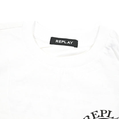 REPLAY コットン100% 半袖Tシャツ ホワイト S | GUARDAROBA MILANO OFFICIAL STORE