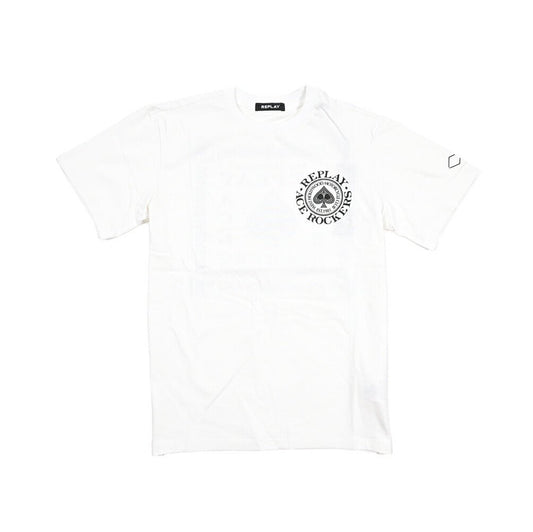 REPLAY コットン100% 半袖Tシャツ ホワイト S | GUARDAROBA MILANO OFFICIAL STORE