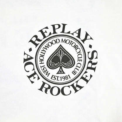 REPLAY コットン100% 半袖Tシャツ ホワイト S | GUARDAROBA MILANO OFFICIAL STORE