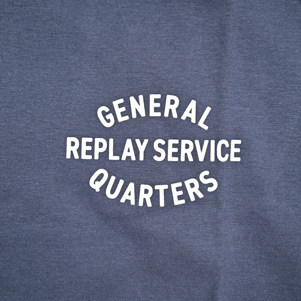 REPLAY オーガニックコットン100% 半袖Tシャツ ネイビー L | GUARDAROBA MILANO OFFICIAL STORE