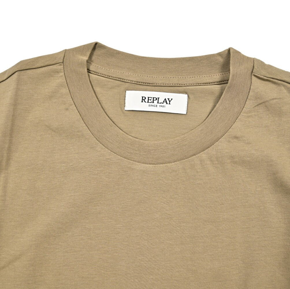 REPLAY コットン100% 半袖Tシャツ カーキグリーン L | GUARDAROBA MILANO OFFICIAL STORE