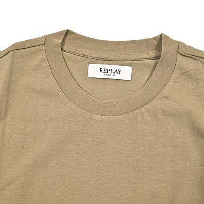 REPLAY コットン100% 半袖Tシャツ カーキグリーン L | GUARDAROBA MILANO OFFICIAL STORE
