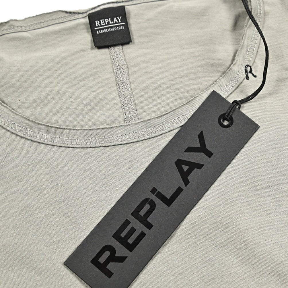 REPLAY コットン100% 半袖Tシャツ グレー M | GUARDAROBA MILANO OFFICIAL STORE