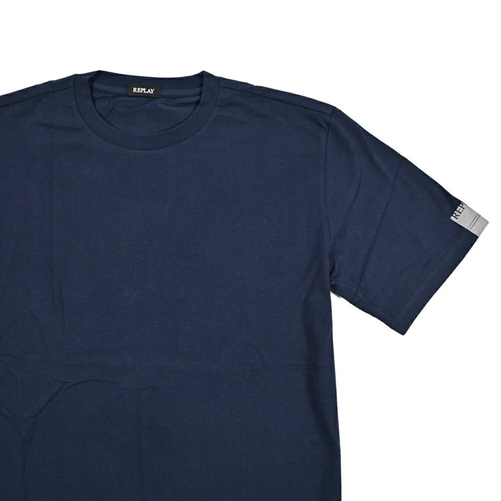 REPLAY コットン100% 半袖Tシャツ ネイビー XL | GUARDAROBA MILANO OFFICIAL STORE