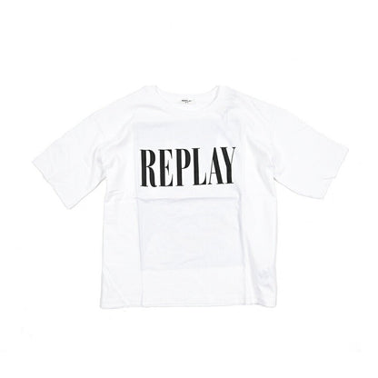 REPLAY コットン100% 半袖ロゴTシャツ ホワイト XS | GUARDAROBA MILANO OFFICIAL STORE
