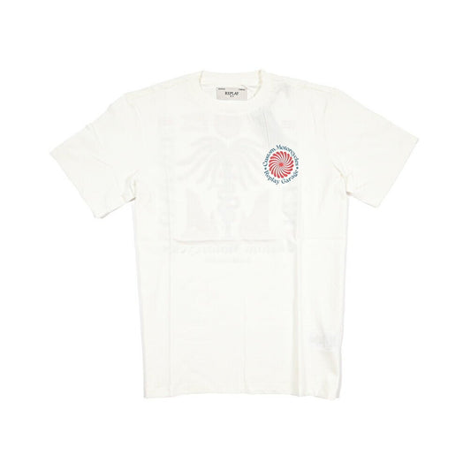 REPLAY コットン100% 半袖 Tシャツ ホワイト S | GUARDAROBA MILANO OFFICIAL STORE