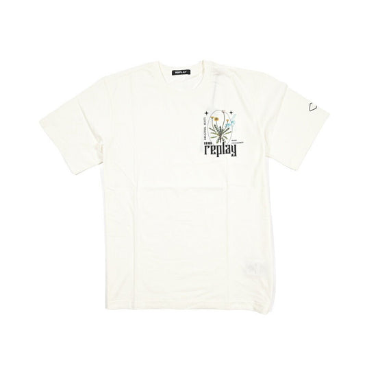 REPLAY コットン100% 半袖Tシャツ ホワイト L | GUARDAROBA MILANO OFFICIAL STORE