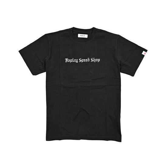 REPLAY コットン100% 半袖ロゴTシャツ ブラック M | GUARDAROBA MILANO OFFICIAL STORE