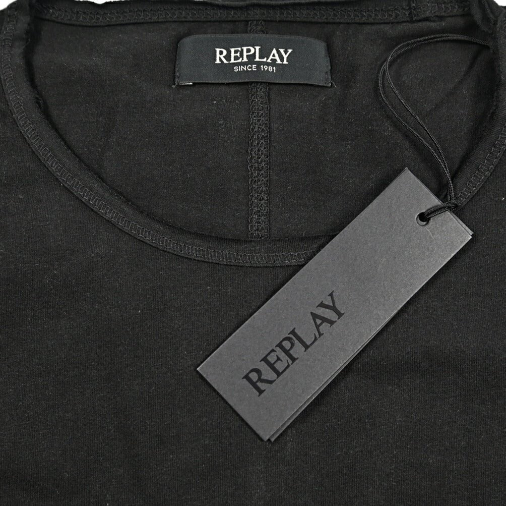REPLAY コットン100% 半袖Tシャツ ブラック XL | GUARDAROBA MILANO OFFICIAL STORE