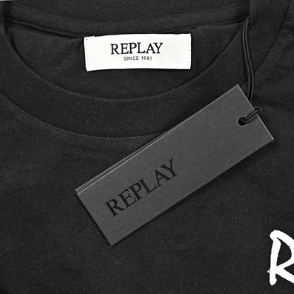 REPLAY コットン100% 半袖Tシャツ ブラック XL | GUARDAROBA MILANO OFFICIAL STORE