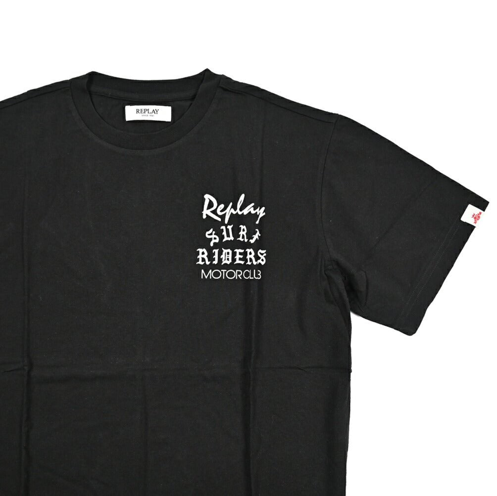 REPLAY コットン100% 半袖Tシャツ ブラック XL | GUARDAROBA MILANO OFFICIAL STORE
