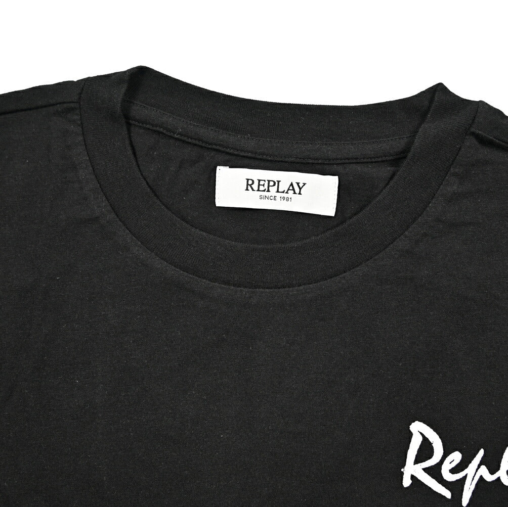 REPLAY コットン100% 半袖Tシャツ ブラック XL | GUARDAROBA MILANO OFFICIAL STORE