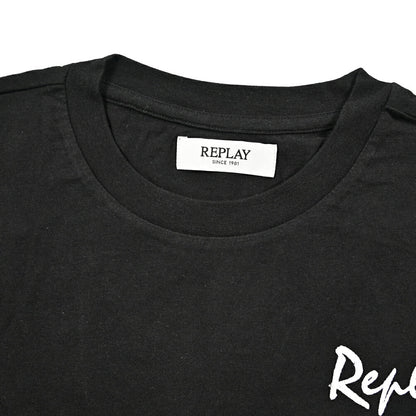 REPLAY コットン100% 半袖Tシャツ ブラック XL | GUARDAROBA MILANO OFFICIAL STORE