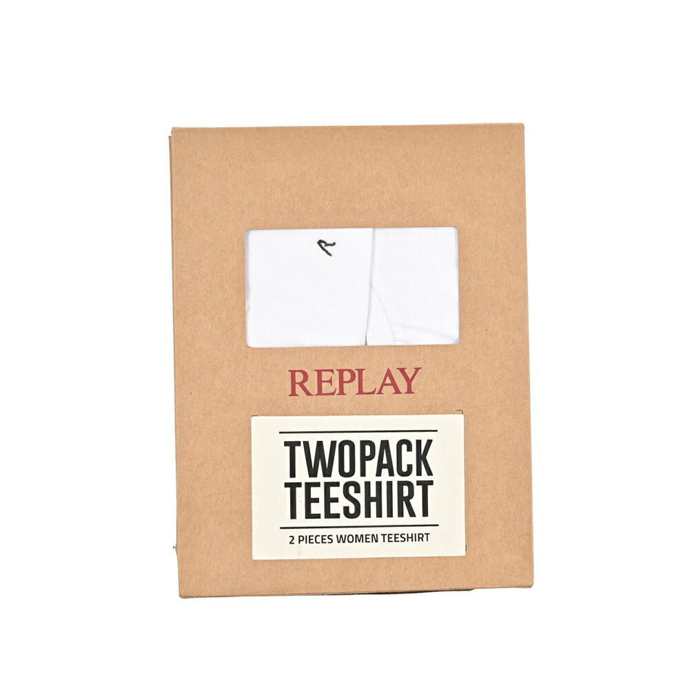 REPLAY 2Pack Tee クルーネック半袖Tシャツ ホワイト M | GUARDAROBA MILANO OFFICIAL STORE