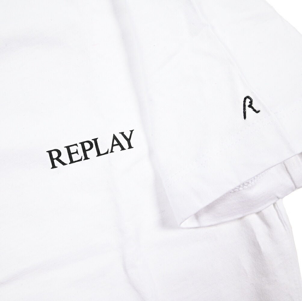 REPLAY 2Pack Tee Vネック半袖Tシャツ ホワイト S | GUARDAROBA MILANO OFFICIAL STORE