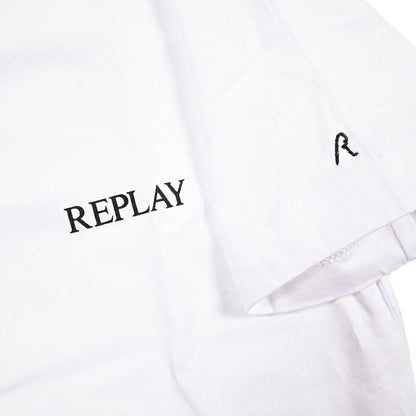 REPLAY 2Pack Tee Vネック半袖Tシャツ ホワイト S | GUARDAROBA MILANO OFFICIAL STORE