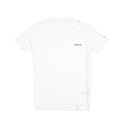 REPLAY 2Pack Tee Vネック半袖Tシャツ ホワイト S | GUARDAROBA MILANO OFFICIAL STORE