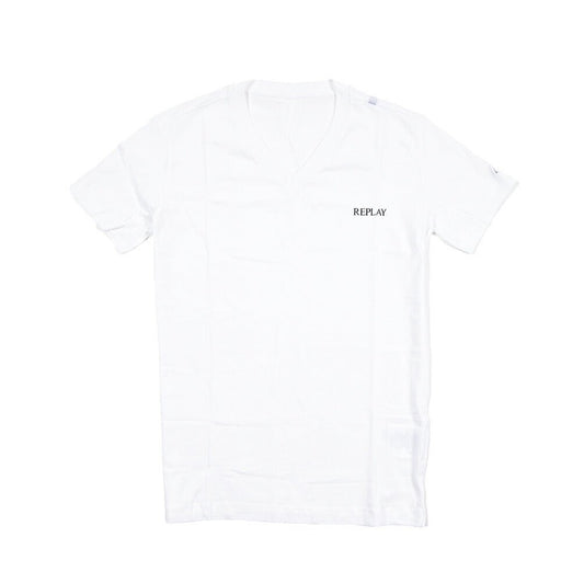 REPLAY 2Pack Tee Vネック半袖Tシャツ ホワイト S | GUARDAROBA MILANO OFFICIAL STORE