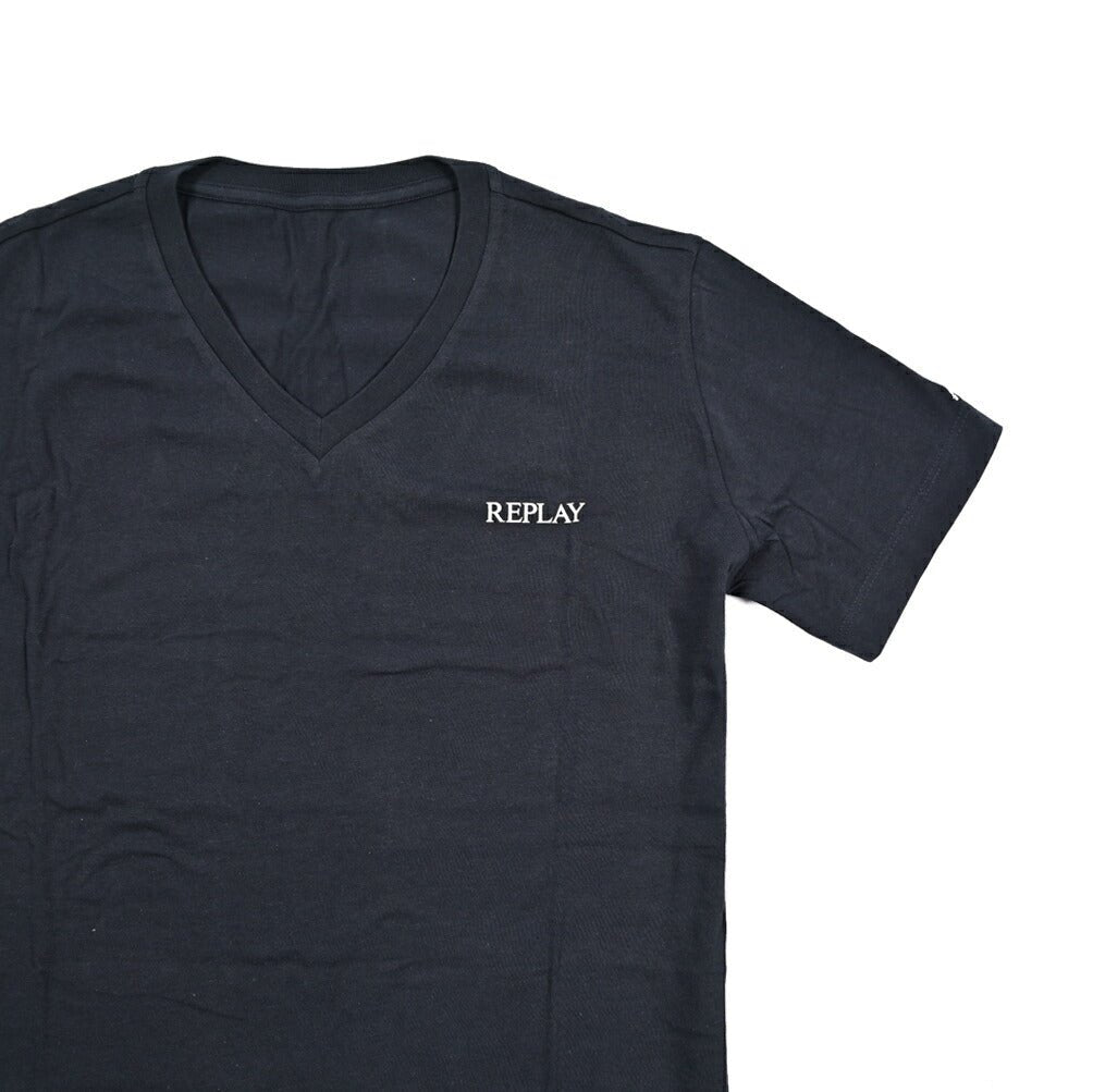 REPLAY 2Pack Tee Vネック半袖Tシャツ ネイビー M | GUARDAROBA MILANO OFFICIAL STORE