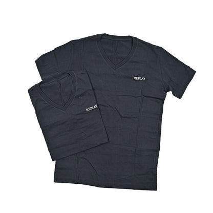 REPLAY 2Pack Tee Vネック半袖Tシャツ ネイビー M | GUARDAROBA MILANO OFFICIAL STORE