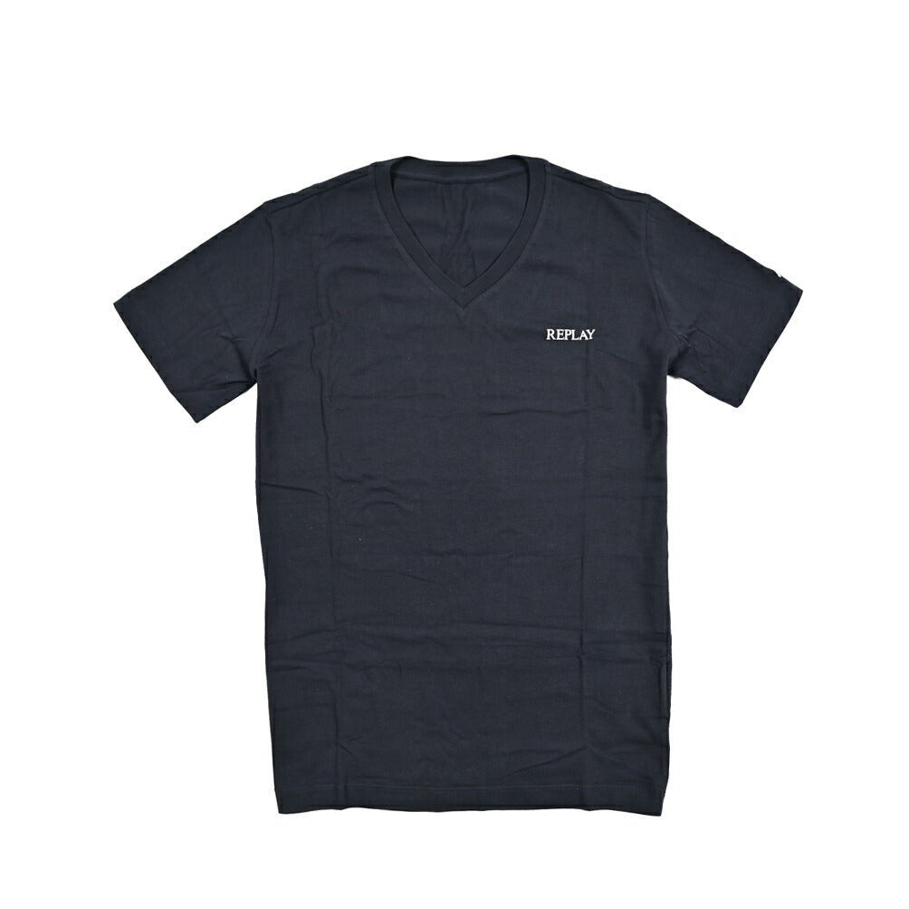 REPLAY 2Pack Tee Vネック半袖Tシャツ ネイビー M | GUARDAROBA MILANO OFFICIAL STORE