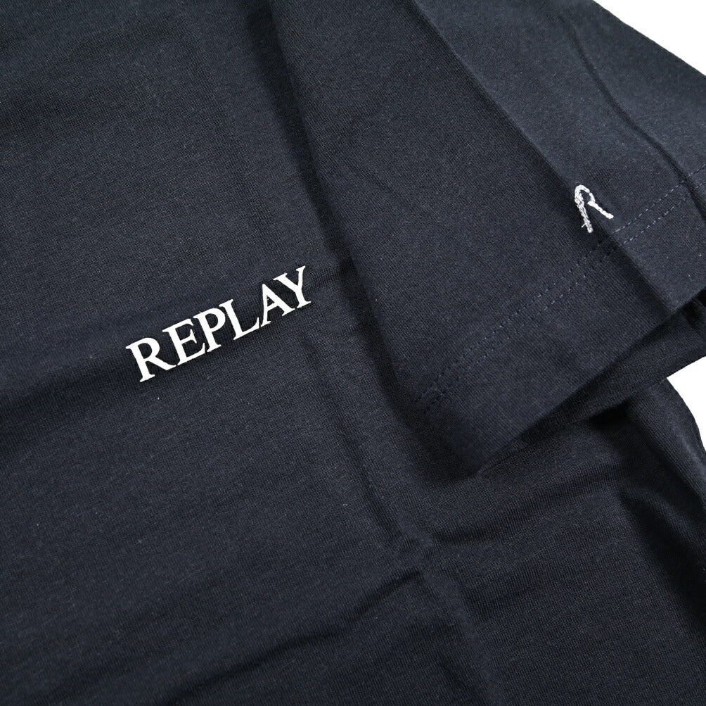 REPLAY 2Pack Tee Vネック半袖Tシャツ ネイビー M | GUARDAROBA MILANO OFFICIAL STORE