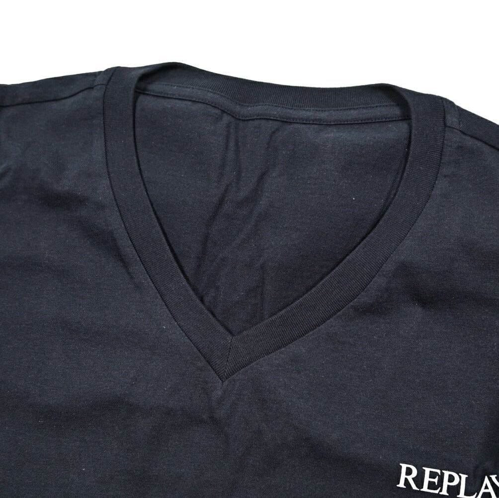 REPLAY 2Pack Tee Vネック半袖Tシャツ ネイビー M | GUARDAROBA MILANO OFFICIAL STORE