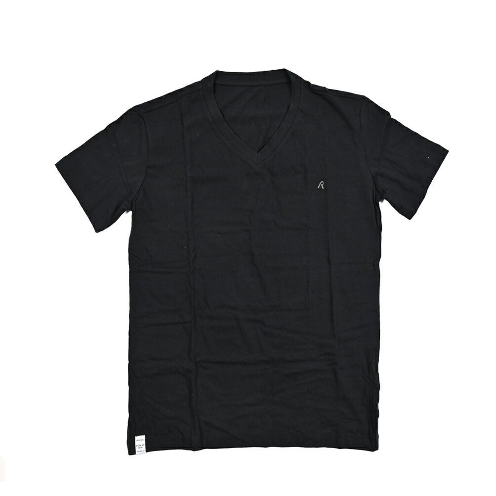 REPLAY 2Pack Tee Vネック半袖Tシャツ ブラック・ホワイト M | GUARDAROBA MILANO OFFICIAL STORE