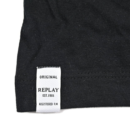 REPLAY 2Pack Tee Vネック半袖Tシャツ ブラック・ホワイト M | GUARDAROBA MILANO OFFICIAL STORE