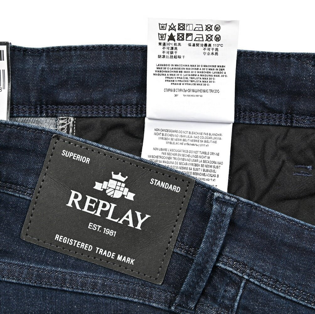 秋冬先行セール｜REPLAY ANBASS ストレッチデニム スリムフィットジーンズ / M914｜428651-W33-L30｜GUARDAROBA MILANO OFFICIAL STORE