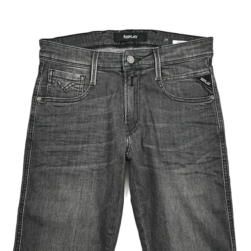 REPLAY "ANBASS" ストレッチデニム スリムジーンズ / M914 グレー W29 | GUARDAROBA MILANO OFFICIAL STORE