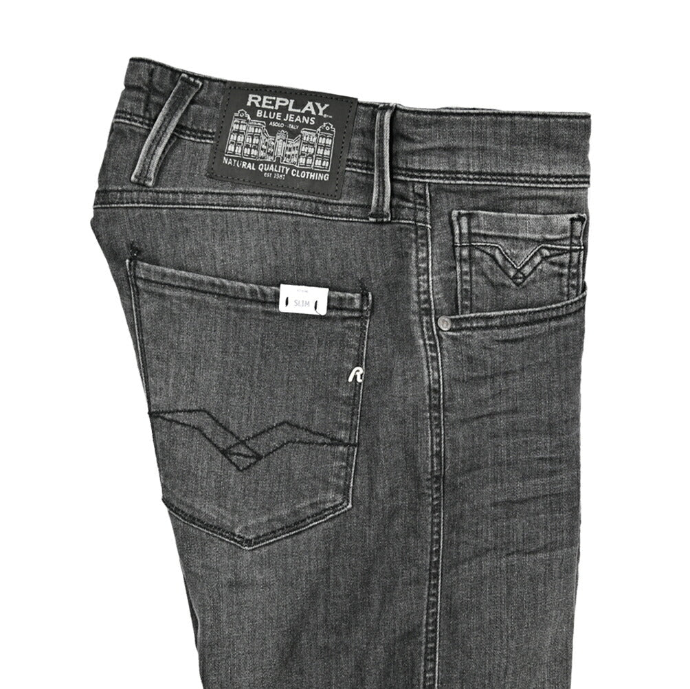 REPLAY "ANBASS" ストレッチデニム スリムジーンズ / M914 グレー W29 | GUARDAROBA MILANO OFFICIAL STORE