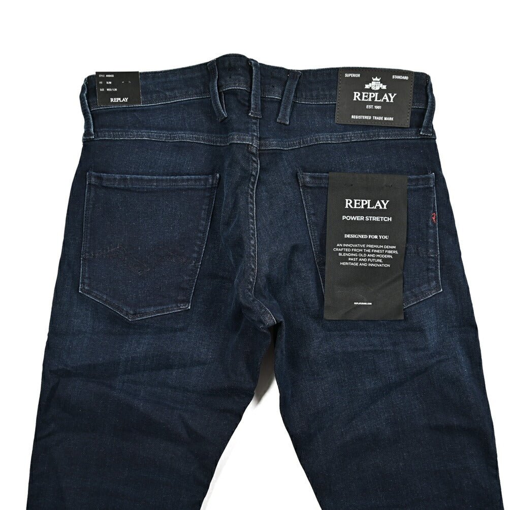 REPLAY ANBASS パワーストレッチデニム スリムフィットジーンズ / M914｜429421｜GUARDAROBA MILANO OFFICIAL STORE