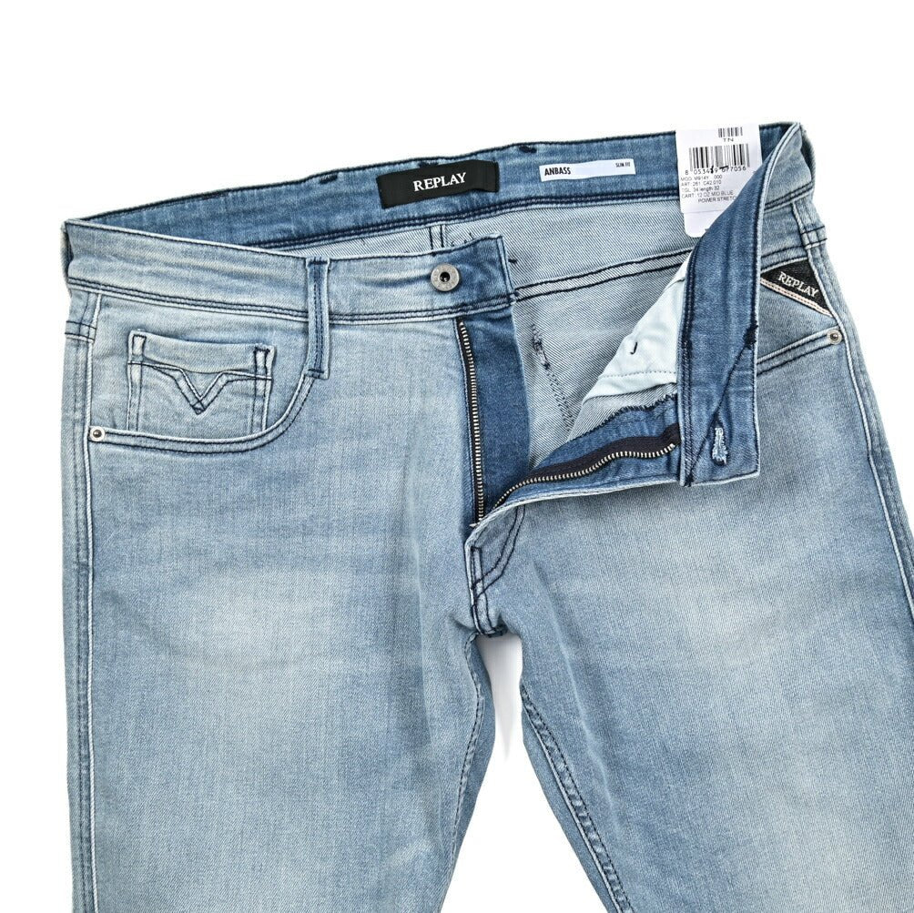 秋冬先行セール｜REPLAY ANBASS ストレッチデニム スリムフィットジーンズ / M914Y｜427171-W27-L30｜GUARDAROBA MILANO OFFICIAL STORE