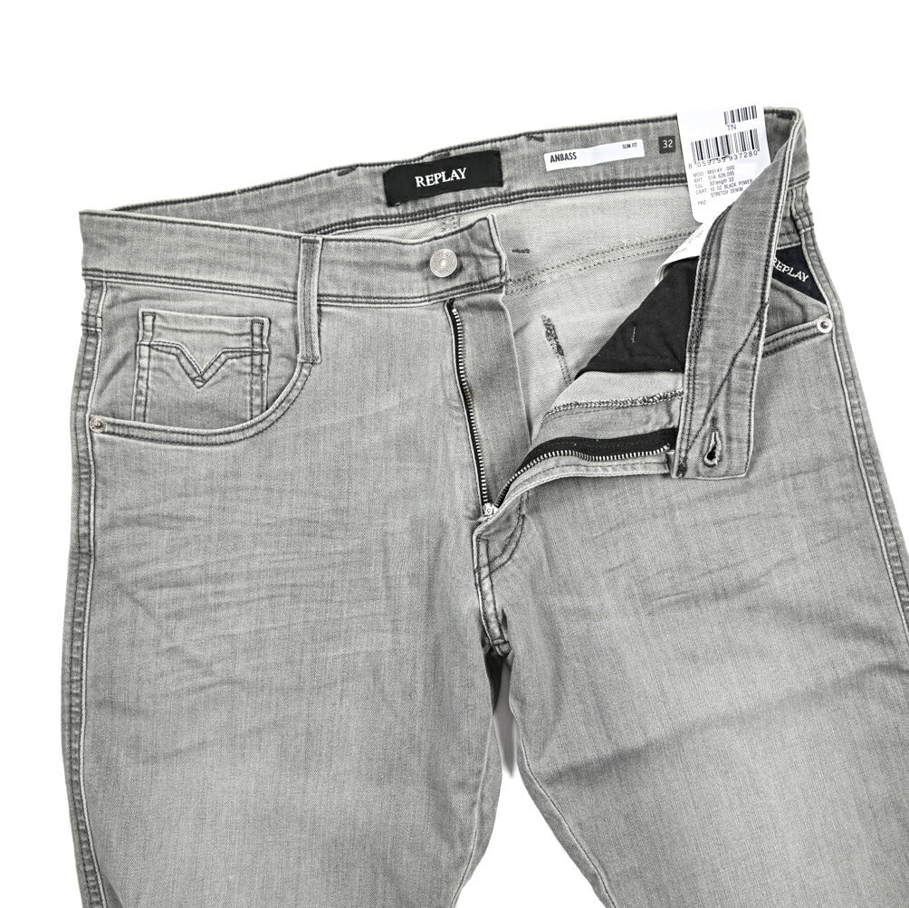 秋冬先行セール｜REPLAY ANBASS ストレッチデニム スリムフィットジーンズ / M914Y｜428667-W32-L32｜GUARDAROBA MILANO OFFICIAL STORE