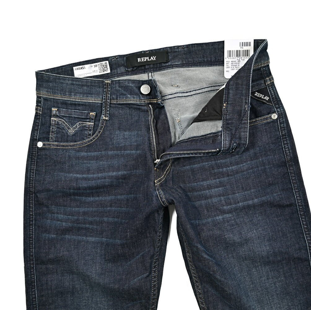 REPLAY ANBASS ライトオンスデニム スリムフィットジーンズ / M914Y｜429271-W30-L30｜GUARDAROBA MILANO OFFICIAL STORE