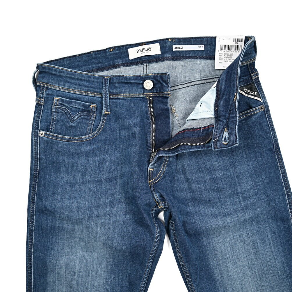 秋冬先行セール｜REPLAY ANBASS ストレッチデニム スリムフィットジーンズ / M914Y｜429381-W32-L32｜GUARDAROBA MILANO OFFICIAL STORE
