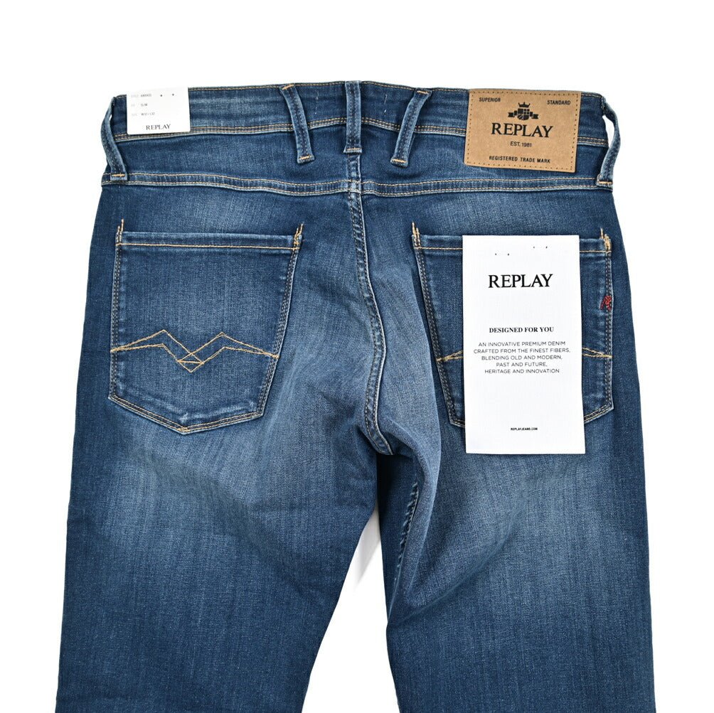 秋冬先行セール｜REPLAY ANBASS ストレッチデニム スリムフィットジーンズ / M914Y｜429381-W32-L32｜GUARDAROBA MILANO OFFICIAL STORE