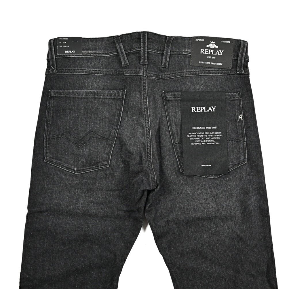 REPLAY ANBASS パワーストレッチデニム スリムフィットジーンズ / M914Y｜429420｜GUARDAROBA MILANO OFFICIAL STORE