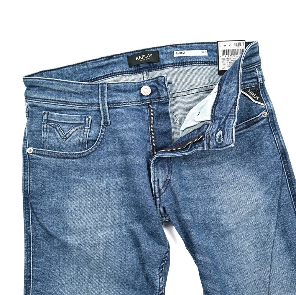 秋冬先行セール｜REPLAY ANBASS ストレッチデニム スリムフィットジーンズ / MA914｜428691-W31-L32｜GUARDAROBA MILANO OFFICIAL STORE
