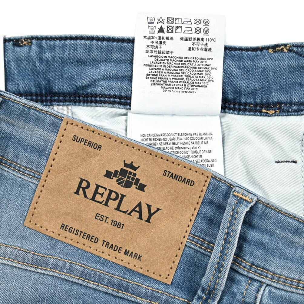 秋冬先行セール｜REPLAY ANBASS ストレッチデニム スリムフィットジーンズ / MA914Y｜429374-W32-L32｜GUARDAROBA MILANO OFFICIAL STORE