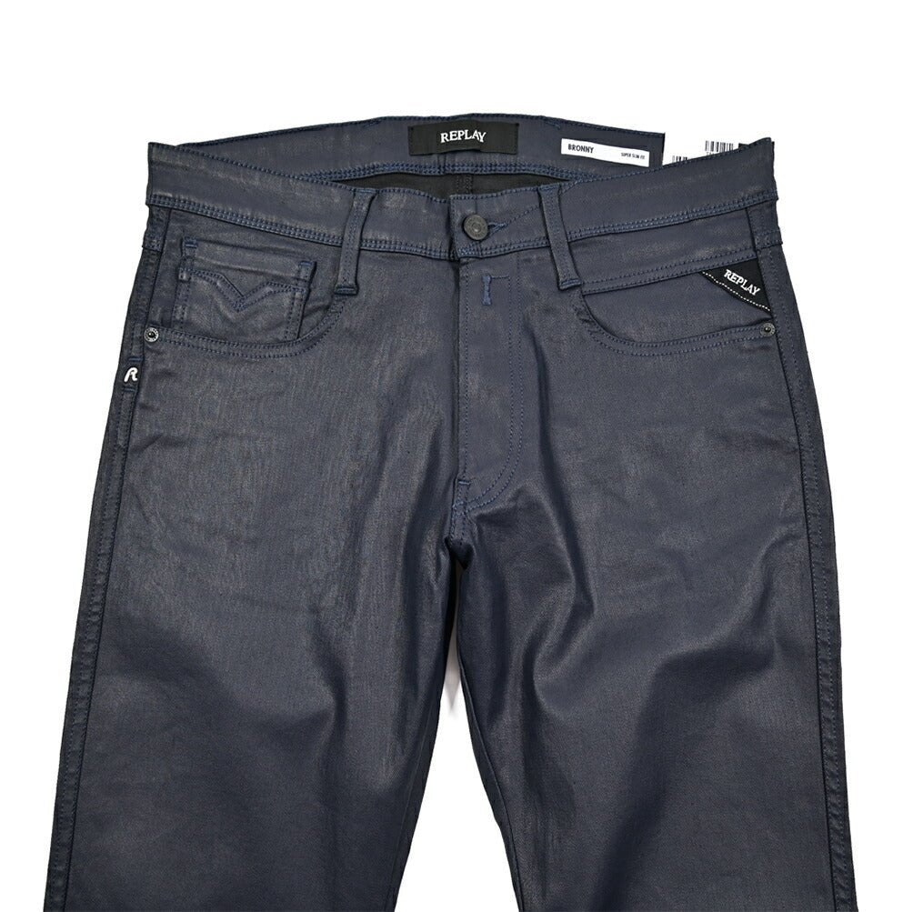 秋冬先行セール｜REPLAY BRONNY コーティングデニム スーパースリムフィットストレッチジーンズ / MA934E｜429088-W28-L32｜GUARDAROBA MILANO OFFICIAL STORE