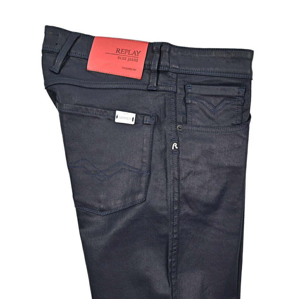 秋冬先行セール｜REPLAY BRONNY コーティングデニム スーパースリムフィットストレッチジーンズ / MA934E｜429088-W28-L32｜GUARDAROBA MILANO OFFICIAL STORE