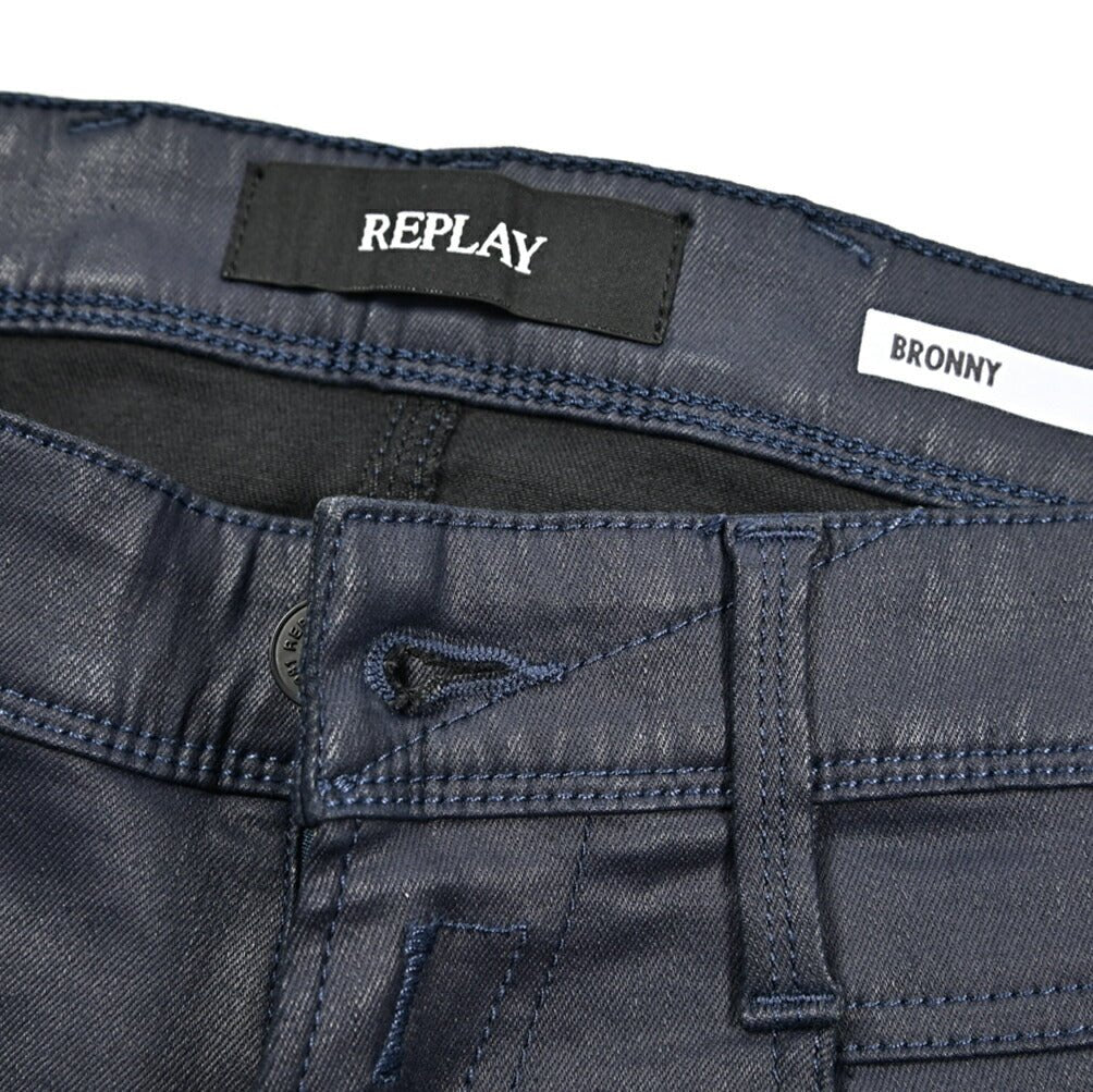 秋冬先行セール｜REPLAY BRONNY コーティングデニム スーパースリムフィットストレッチジーンズ / MA934E｜429088-W28-L32｜GUARDAROBA MILANO OFFICIAL STORE