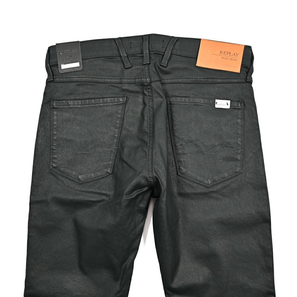 秋冬先行セール｜REPLAY BRONNY コーティングデニム スーパースリムフィットストレッチジーンズ / MA934O｜429082-W32-L32｜GUARDAROBA MILANO OFFICIAL STORE